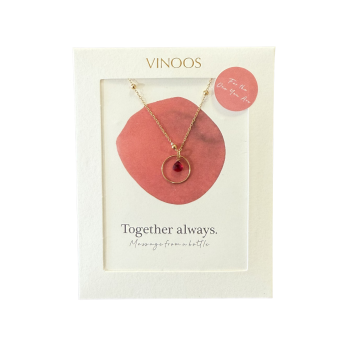 Glass Necklace Always Together Merlot | Vinoos