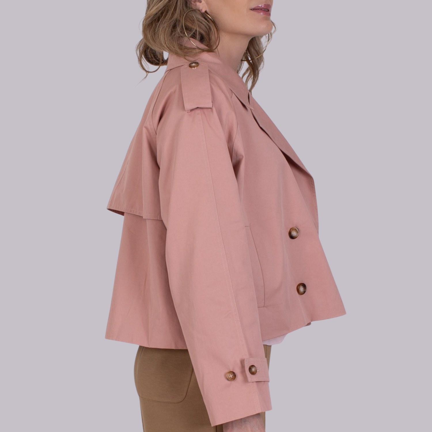Aosta Trenchcoat Old Pink | The Clothed