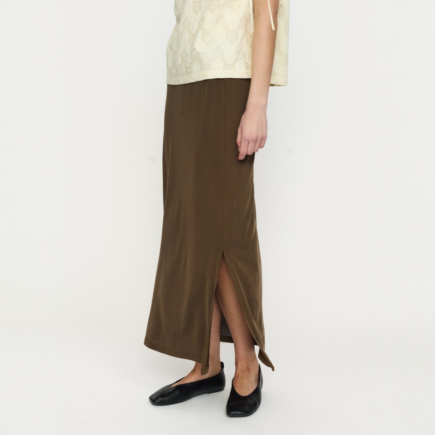Ella Midi Skirt Slate | Soft Rebels