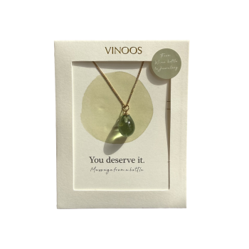 Glass Necklace You Deserve it Turquoise | Vinoos