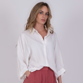 Busan Blouse Off White | The Clothed