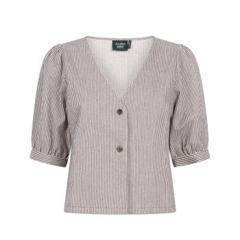 Kiek Shirt Chocolate fondant stripe | Another Label