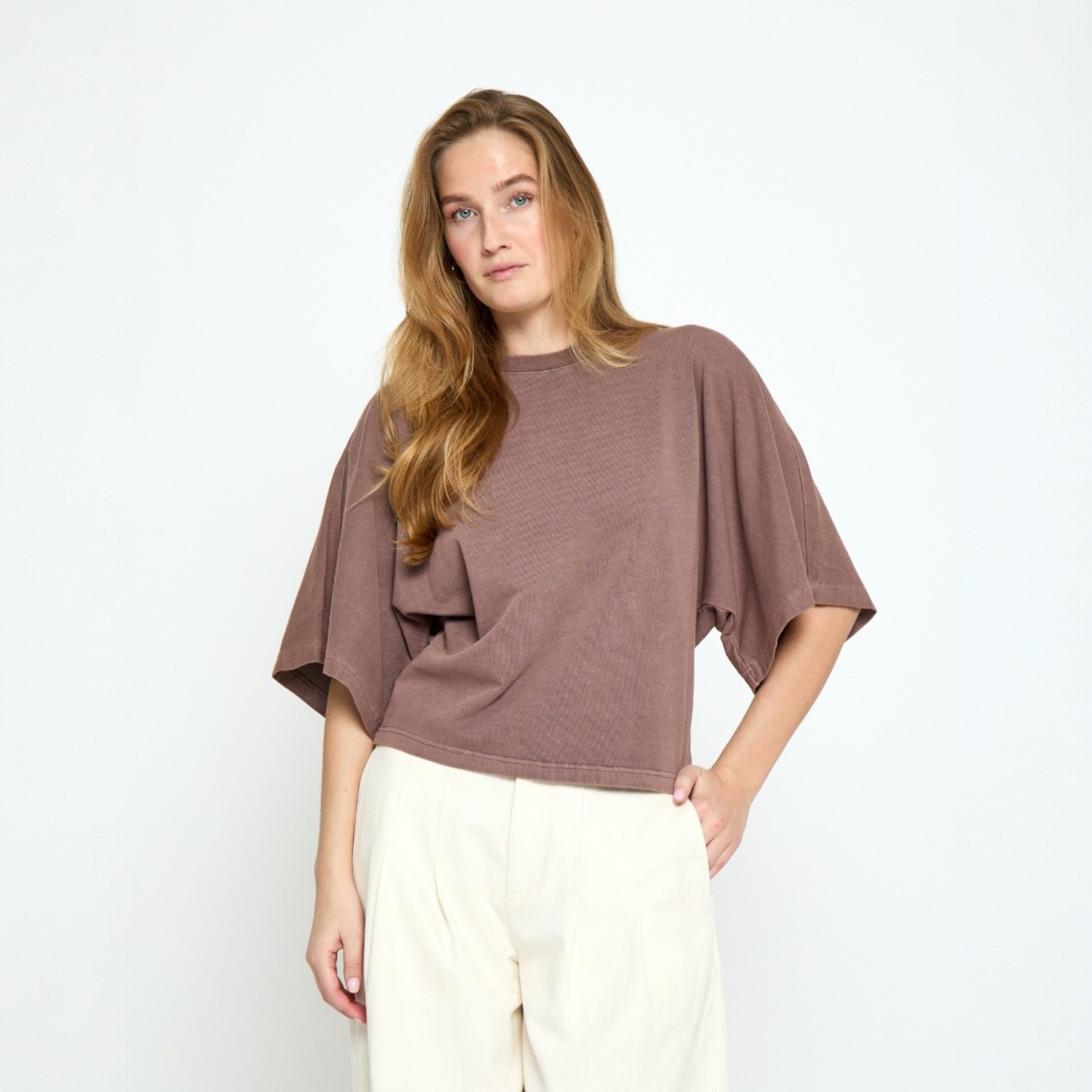 Ricky T-Shirt Mink Brown | Peppercorn