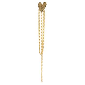 Heart Chain Stud Earring (One Piece) | Betty Bogaers
