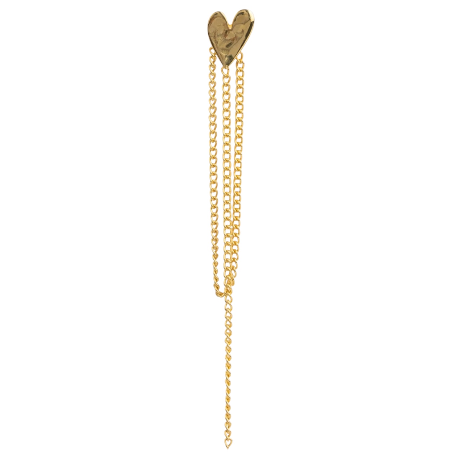 Heart Chain Stud Earring (One Piece) | Betty Bogaers