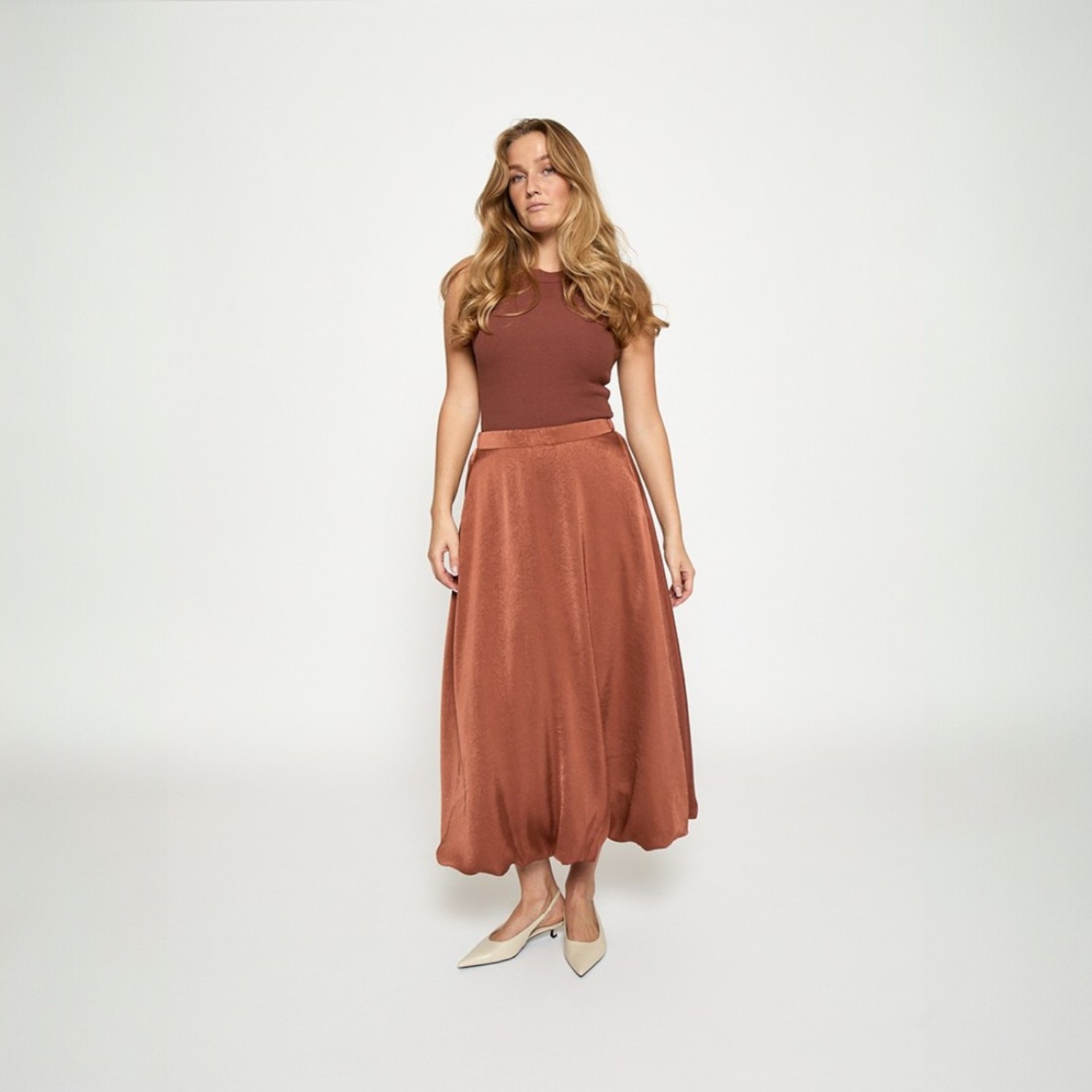Odette Skirt Mink Brown | Peppercorn
