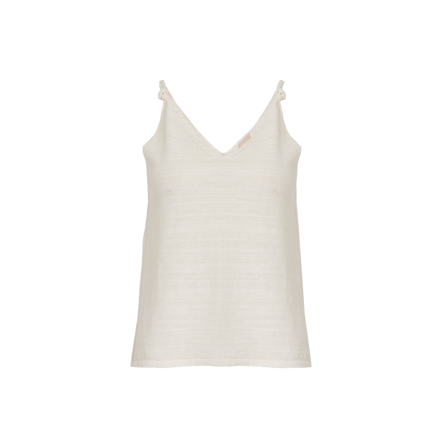 Nuria Linen Knit Top Whitecap Creme | Peppercorn