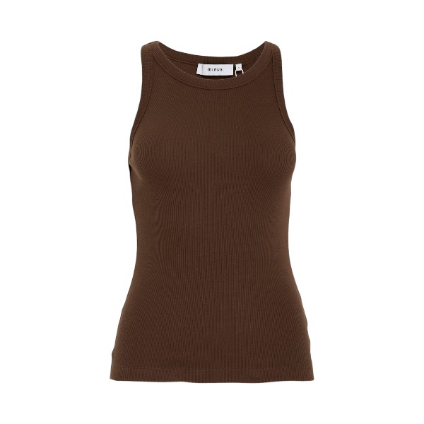 Maluna Rib Top Chestnut | Minus