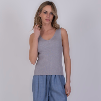 Serres Top Grey Melange | The Clothed