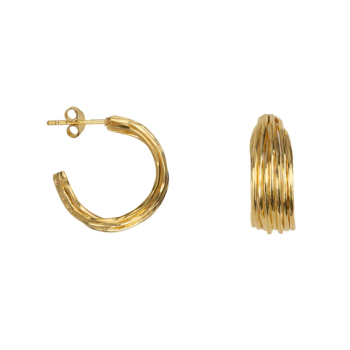 Hammered Multiple Hoop Large Gold | Betty Bogaers