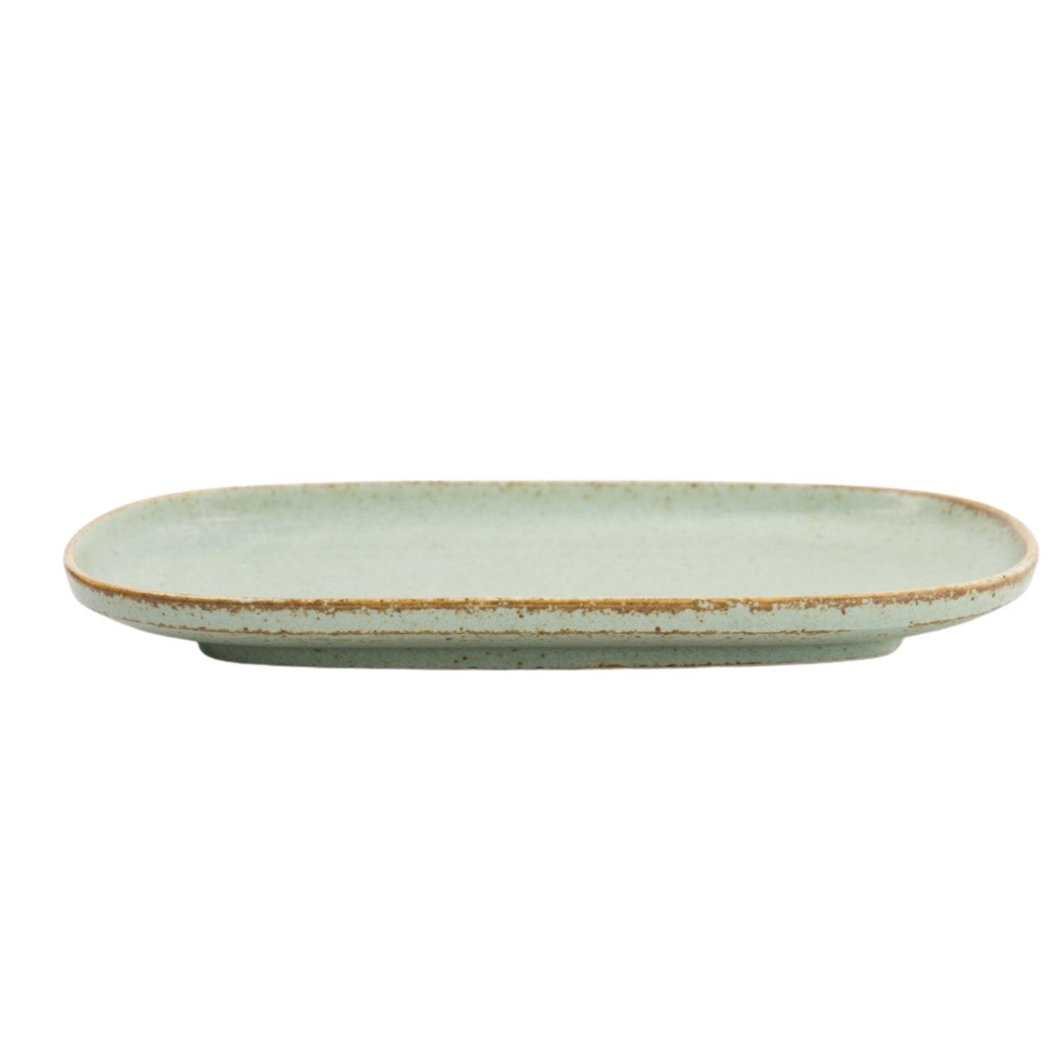 Minto Green Oval Plate 24x16x2 cm | Tokyo Design Studio
