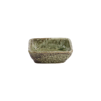 Mino Craft Sauce Dish Yamasan Green 8.5x8.5x3 cm | Tokyo Design Studio