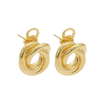 Golden Earring Knot Large Gold | Adorn