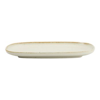 Umizuna Beige Oval Plate 24 cm | Tokyo Design Studio