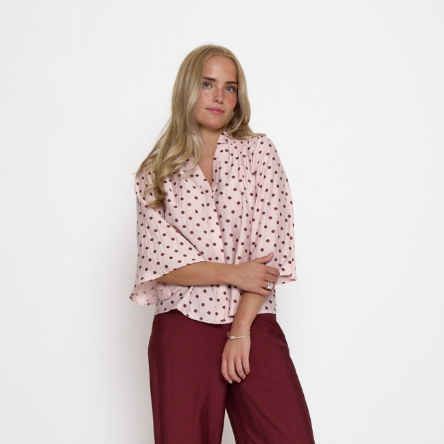 Viviana V- Neck Blouse Cherry Blossom | Minus