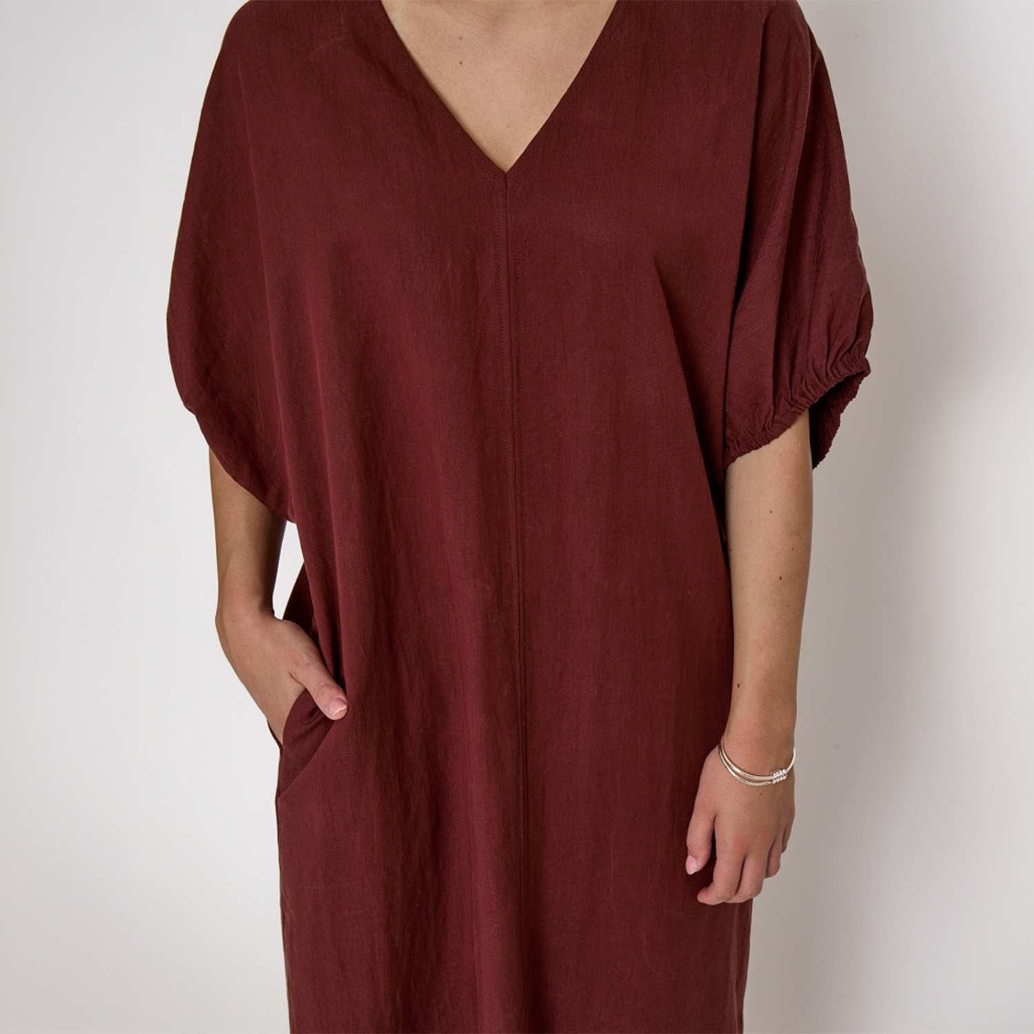 Rebecca Dress Maroon Red | Peppercorn