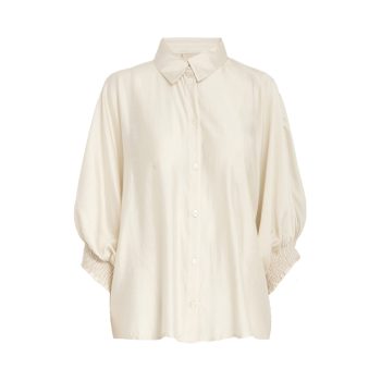 Regina Shirt Whitecap Crème | Peppercorn
