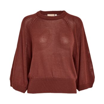 Riley Knit Pullover Maroon Red | Peppercorn