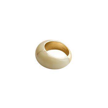 Gold-Vermeil white natural ring Moon | Adorn