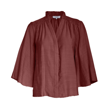 Seria V-Neck Shirt Andorra Red | Minus