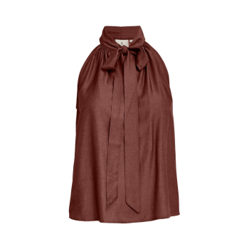 Bea Halterneck Top Maroon Red | Peppercorn