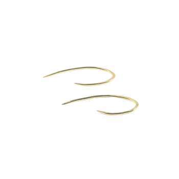 Golden Earpiece Hook Medium | Adorn