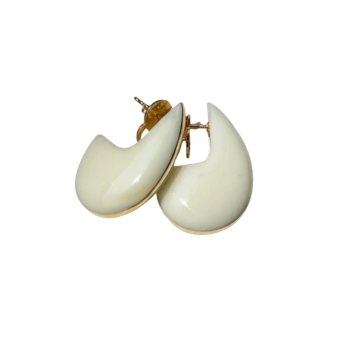 Resin Gold Earring Mini Drop Natural Bone | Adorn