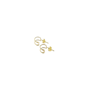 Golden Hoop Double Line | Adorn