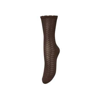 Leofa Cotta Sock 7050 Hot Fudge Brown | Becksondergaard