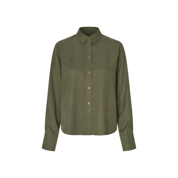 Samina Long Sleeve Shirt Forest Night | Samsoe Samsoe