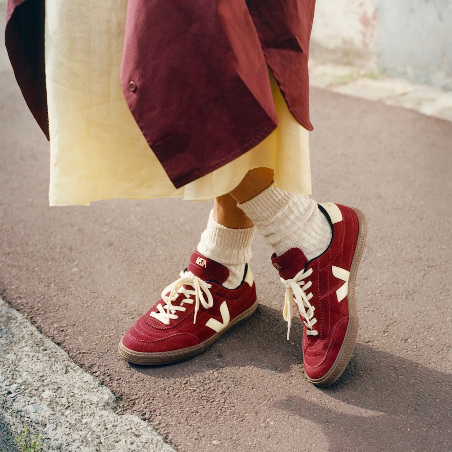 Panenka Suede Grenat Sun Bark | VEJA