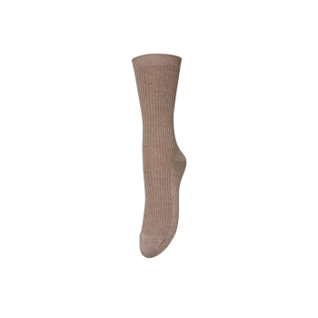 Telma Solid Sock Beige Melange | Becksondergaard