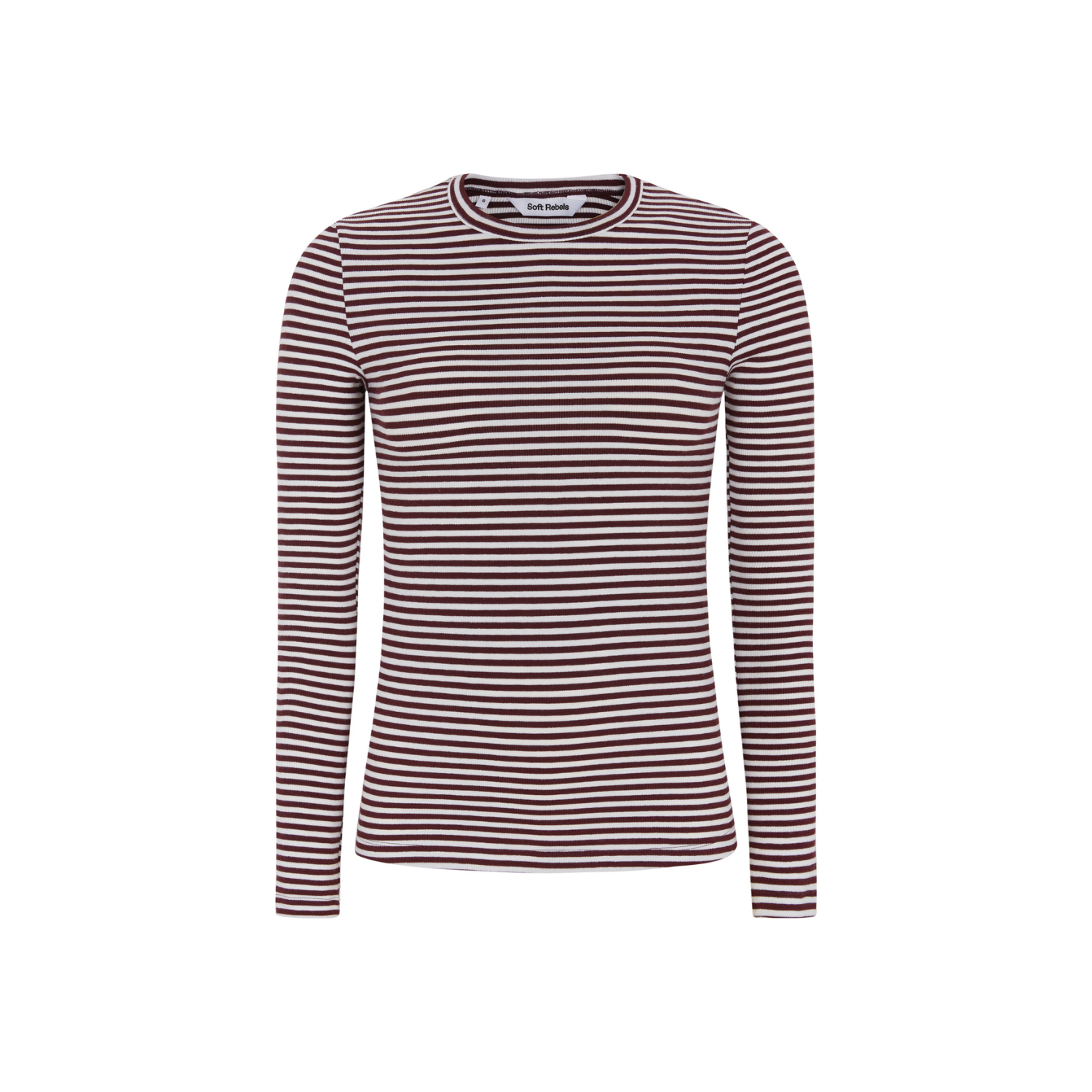 Fenja O-Neck Stripe Vinyard Wine | Soft Rebels