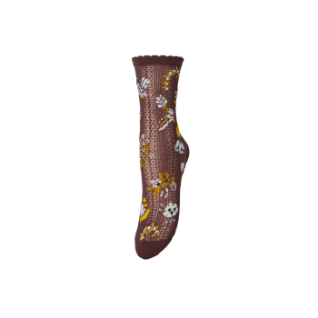 Fiora Cotta Sock Maroon Brown | Becksondergaard