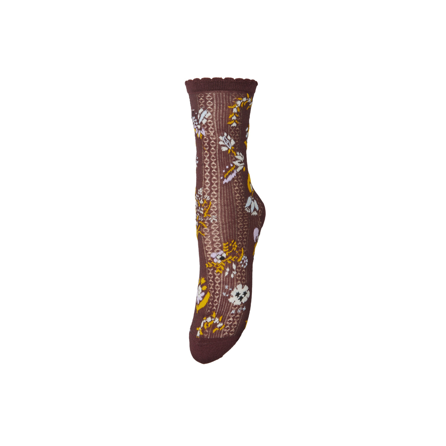 Fiora Cotta Sock Maroon Brown | Becksondergaard