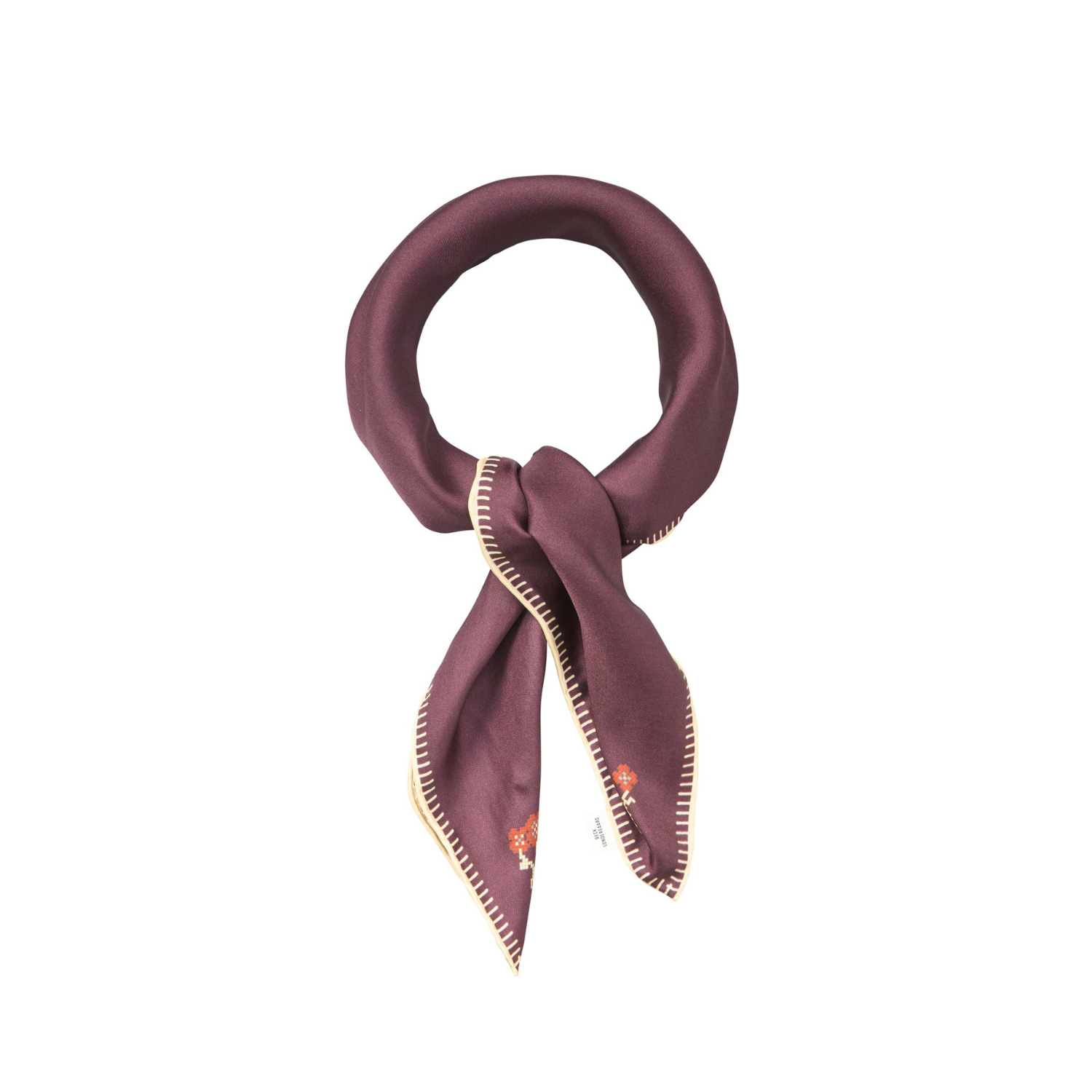 Flotile Stitch Sia Scarf Maroon Brown | Becksondergaard