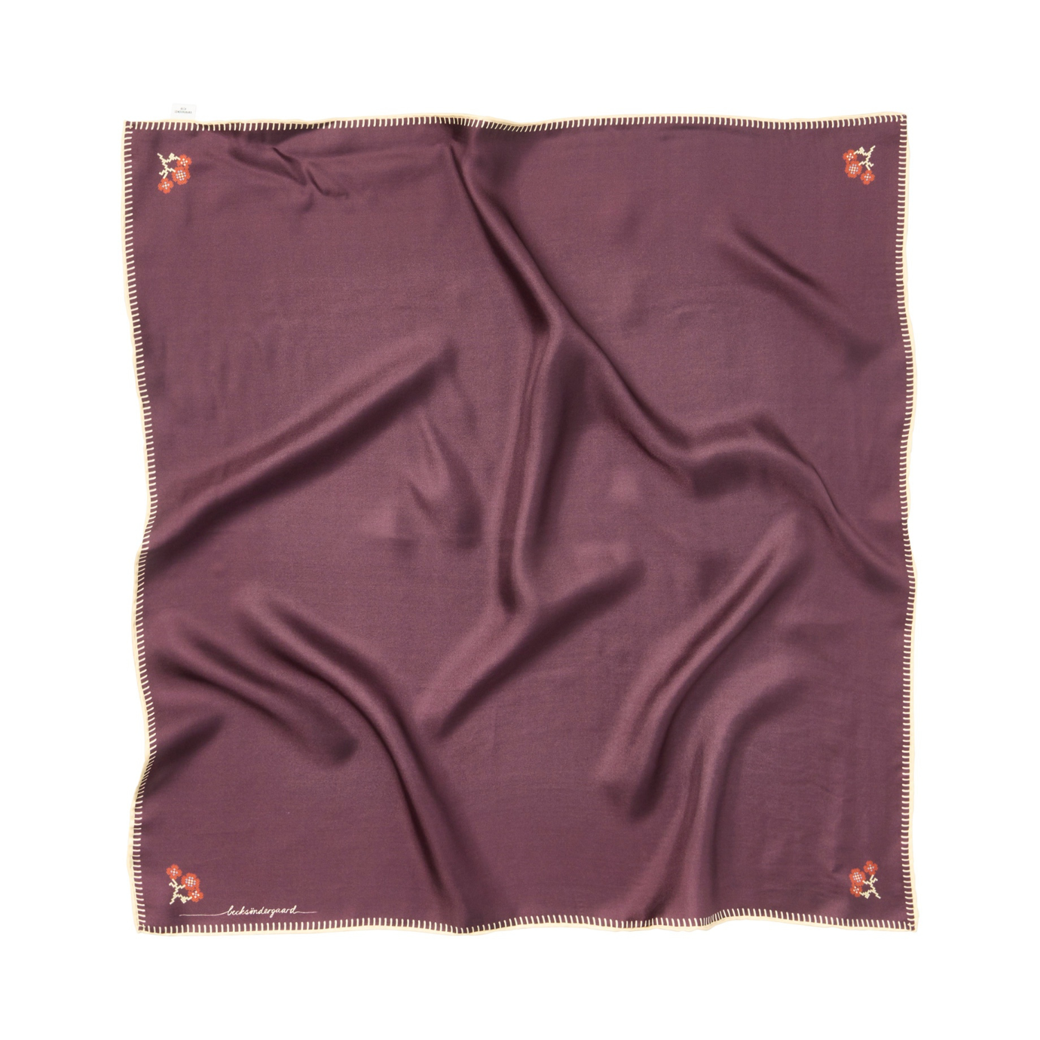 Flotile Stitch Sia Scarf Maroon Brown | Becksondergaard