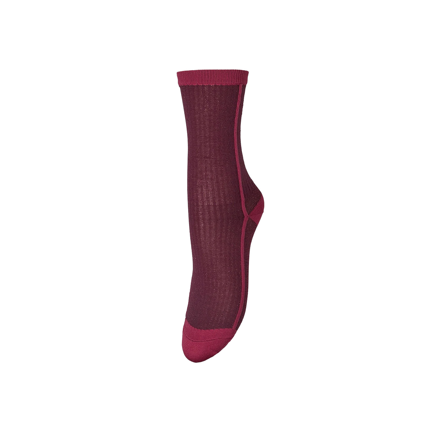 Glitter Drake Sock Fig Red | Becksöndergaard