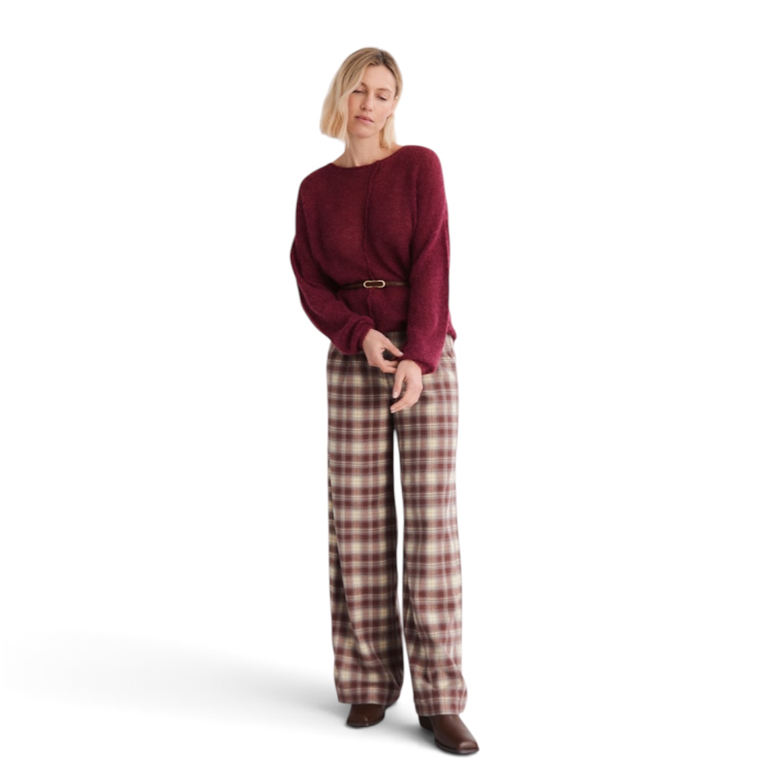 Lumen Round Neck Pullover Fuchsia | Mus & Bombon