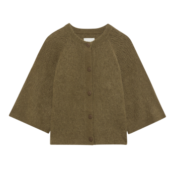 Mimosa Cardigan Dark Khaki | Alchemist