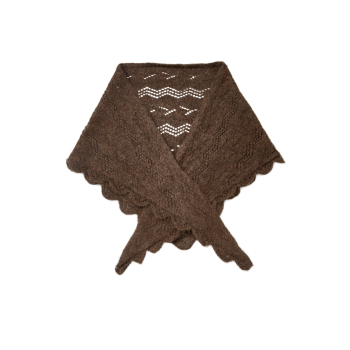 Opany Triangle Scarf Hot Fudge Brown | Becksondergaard