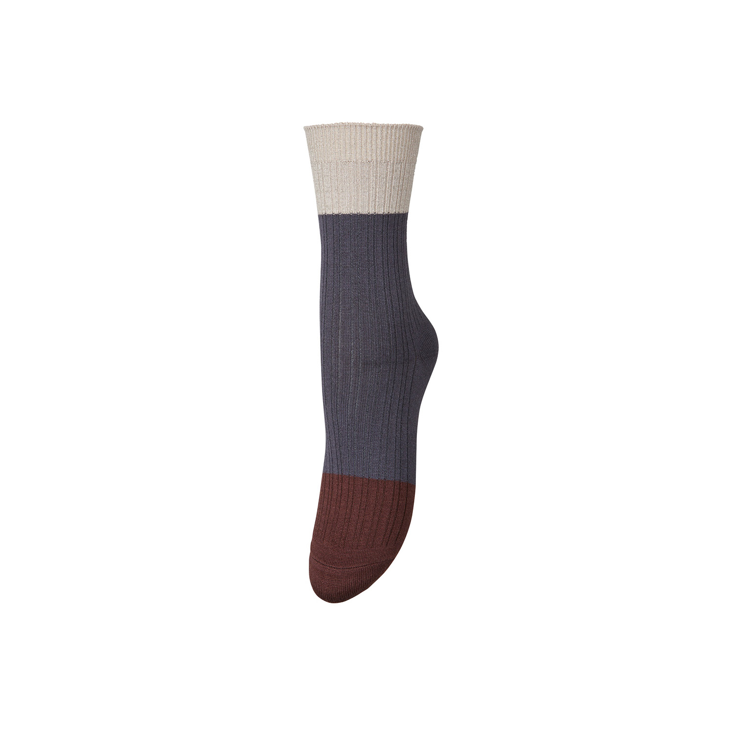 Colourblock Bam Sock Turbulence Gray | Becksöndergaard