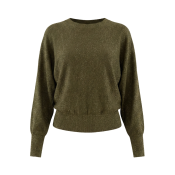 Dana Metallic Bat Sleeve Pullover Beech Green | Minus