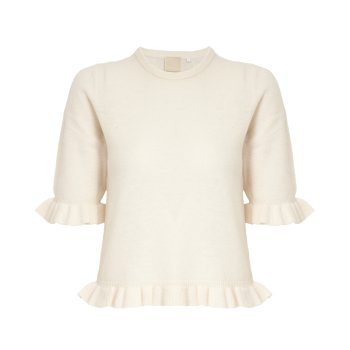 Saga Knit Tee White Peony | Peppercorn