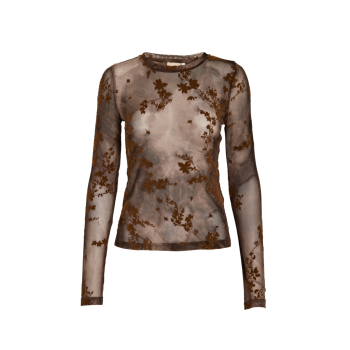 Safia Top Toffee Print | Peppercorn