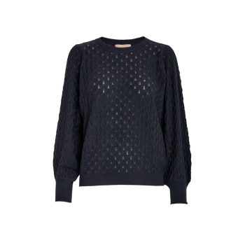 Rosalia Puff Sleeve Knit Pullover Sky Captain | Peppercorn