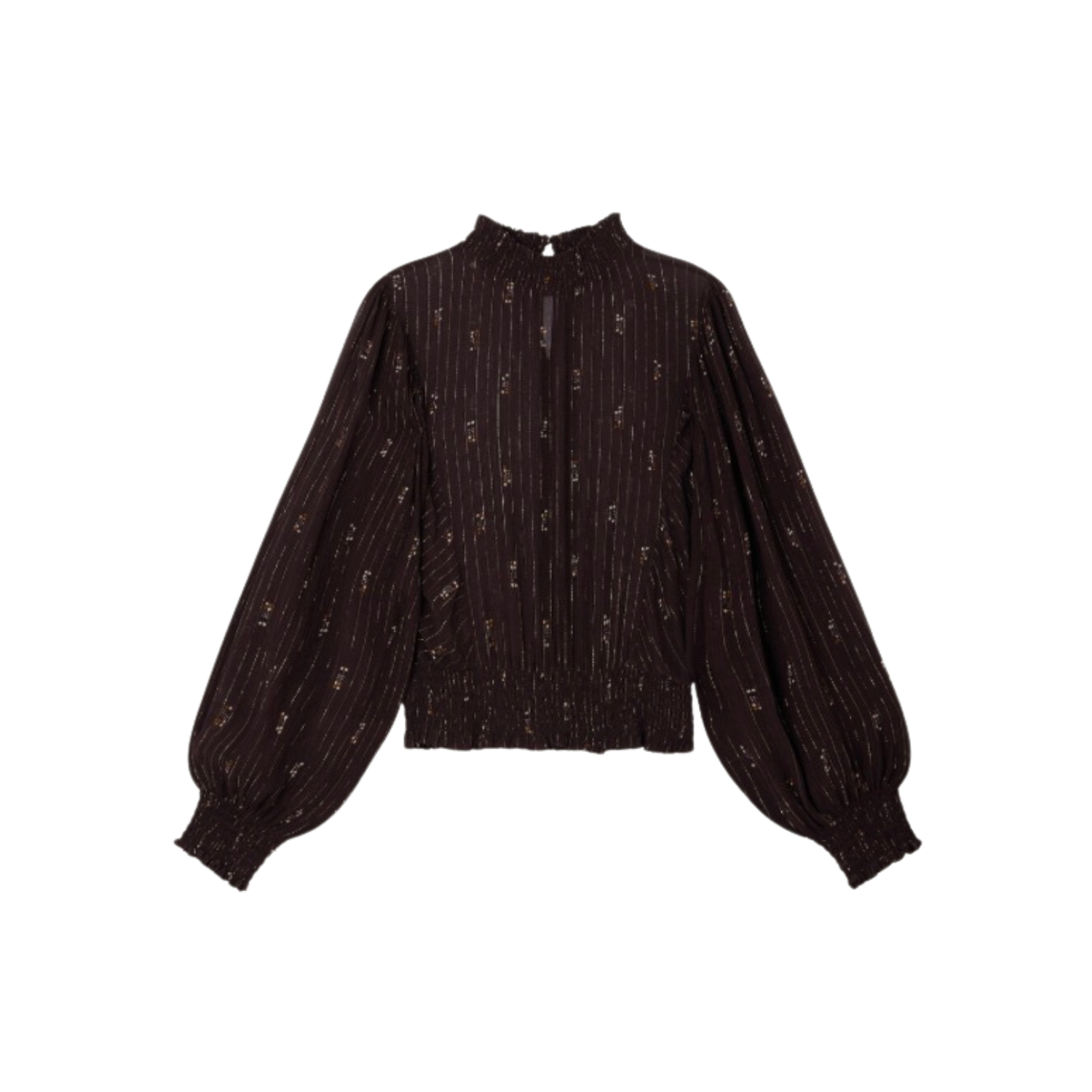 Duchess Smocked Blouse Coffee Domiu | Sessun