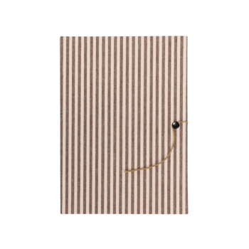 Notebook L Cotton Stripes Mocha | Monk & Anna