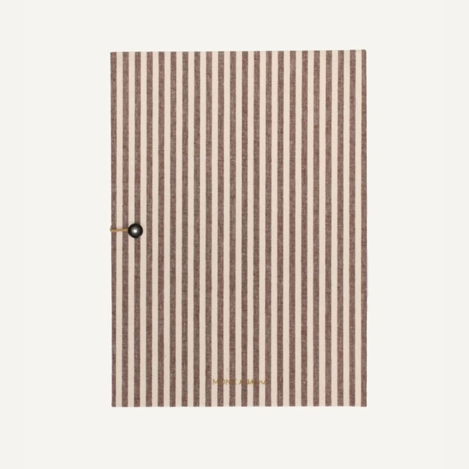 Notebook L Cotton Stripes Mocha | Monk & Anna