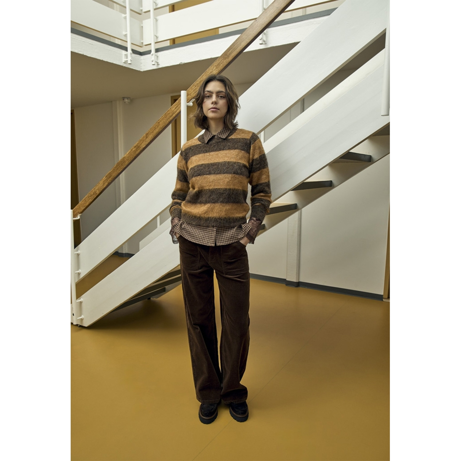 Fione Corderoy Straight Jeans Java Brown | Peppercorn